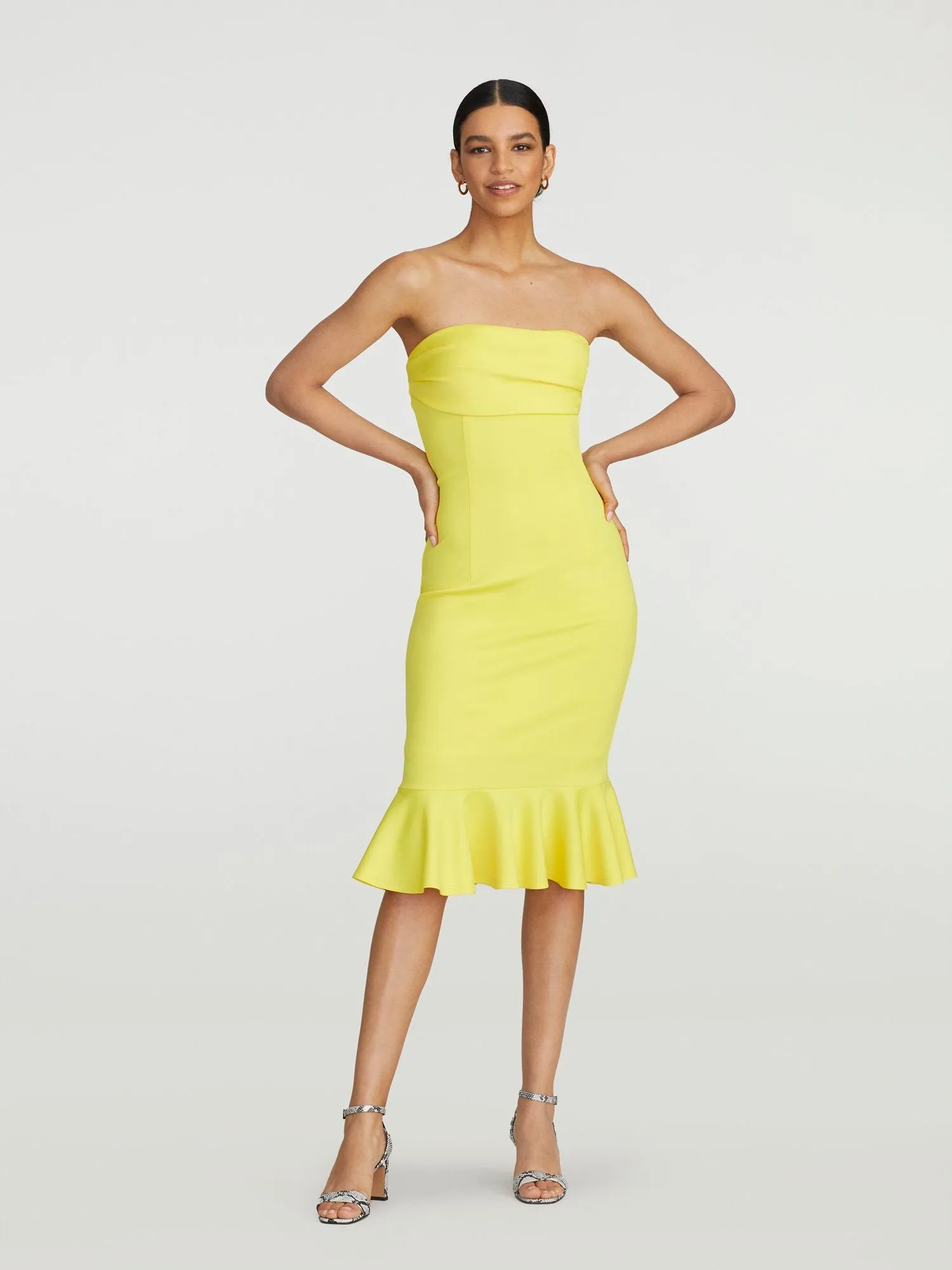 Ravyn Strapless Trumpet-Hem Dress