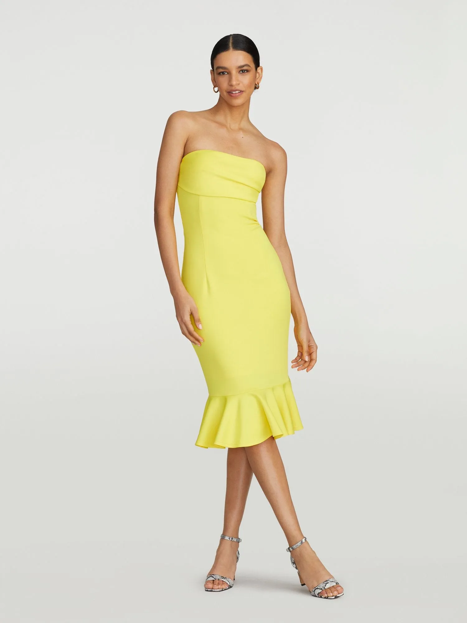 Ravyn Strapless Trumpet-Hem Dress