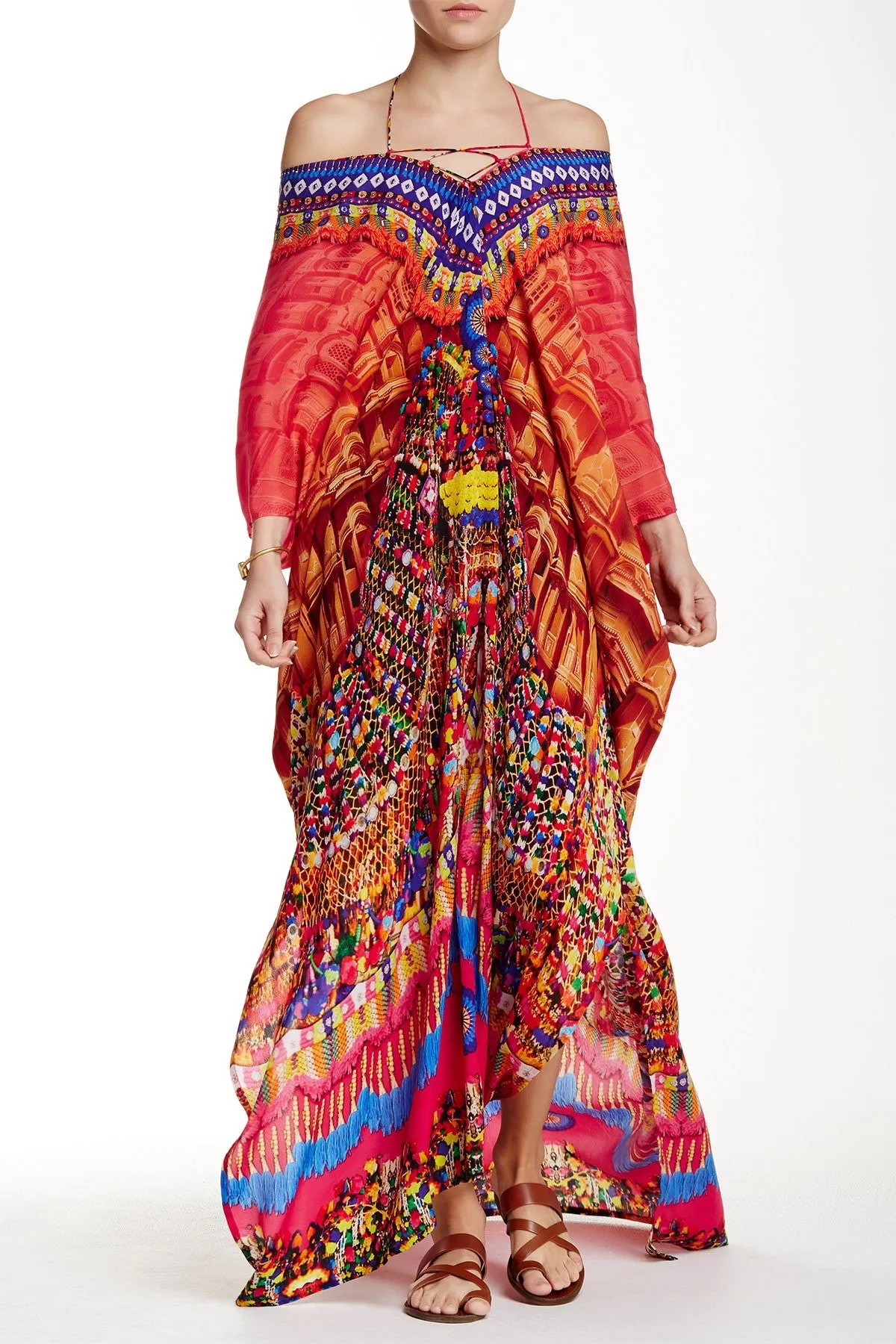 Red Kaftan Dresses For Vacation