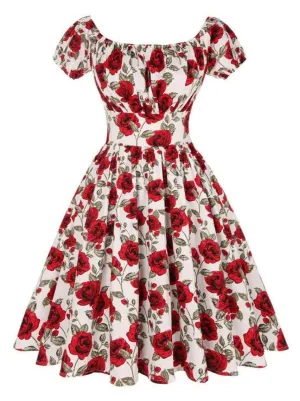 Rose Romance 50s Dress