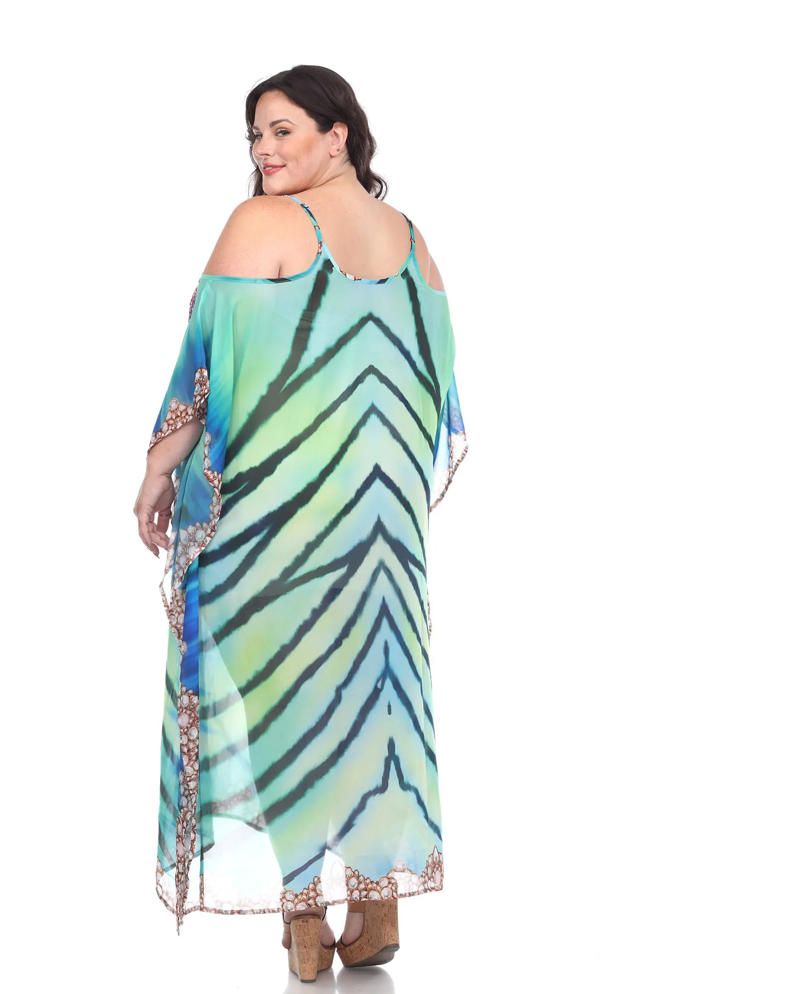 Sheer Caftan Maxi Dress | Green