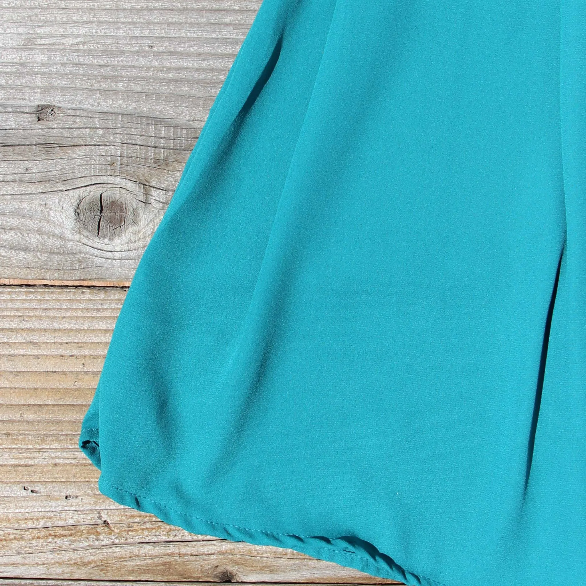 Smoke Blossom Dress in Teal