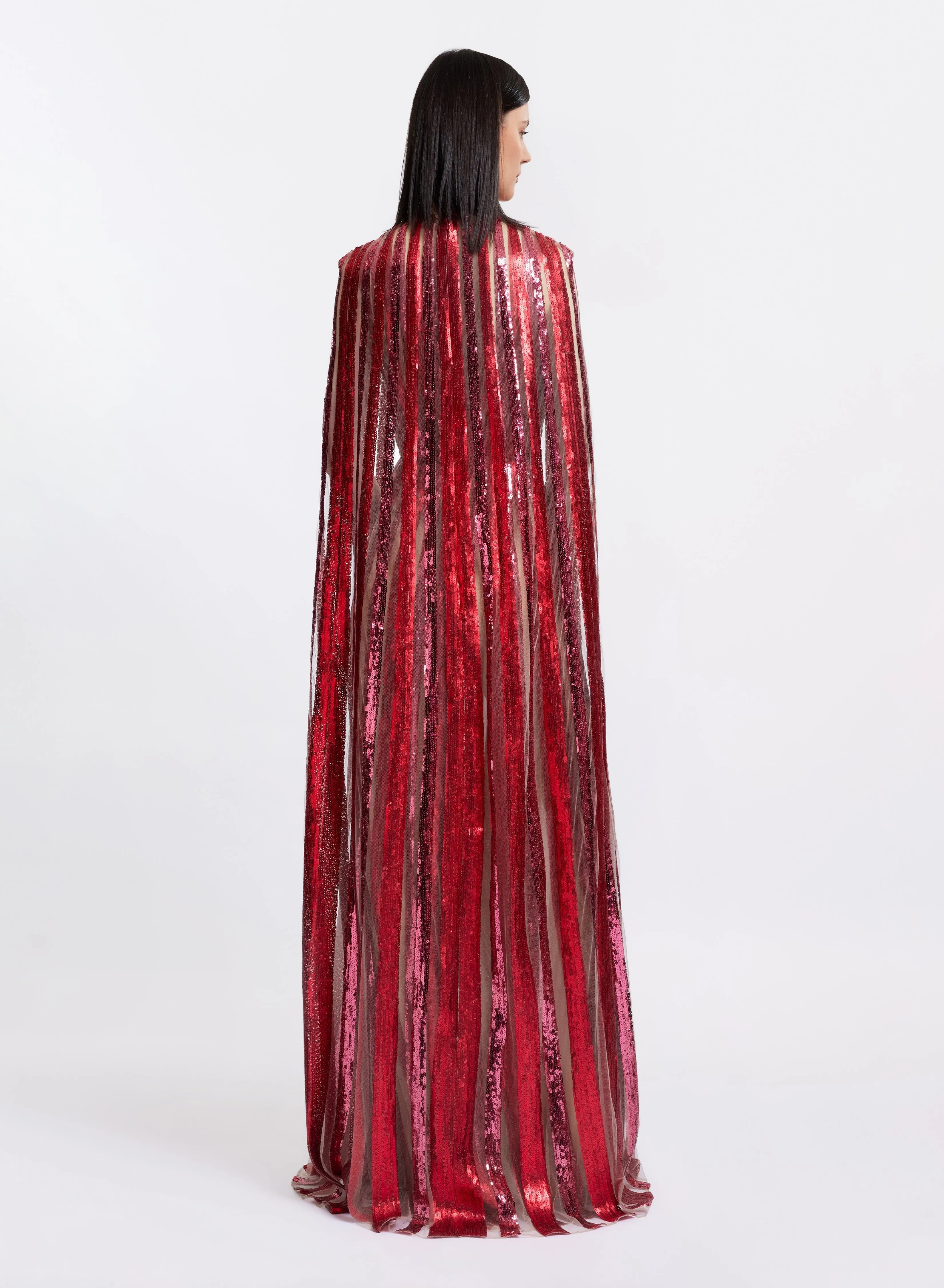 Streaked Embroidered Dress