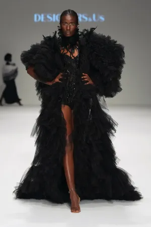 Swan's Nocturnal Elegance Dress