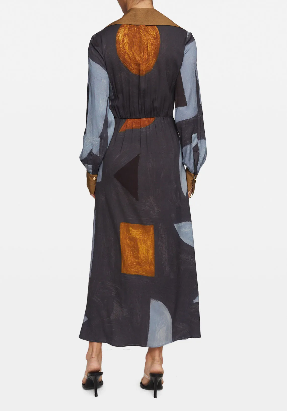 TIGER PRINT L/S DRESS
