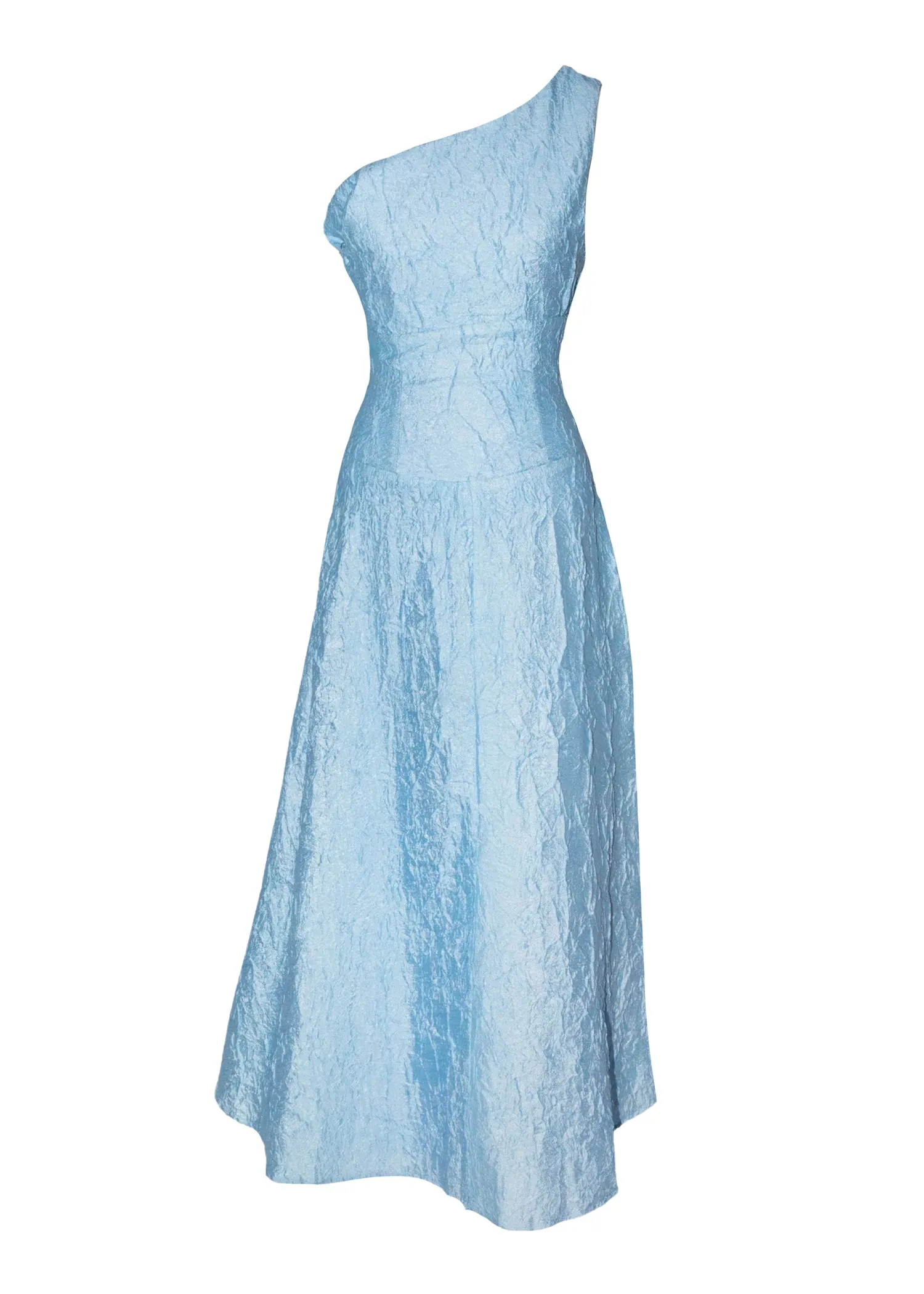 Vida One Shoulder Maxi Dress - Blue