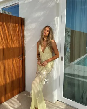 Vvsha Haily Sequin Gown Dress