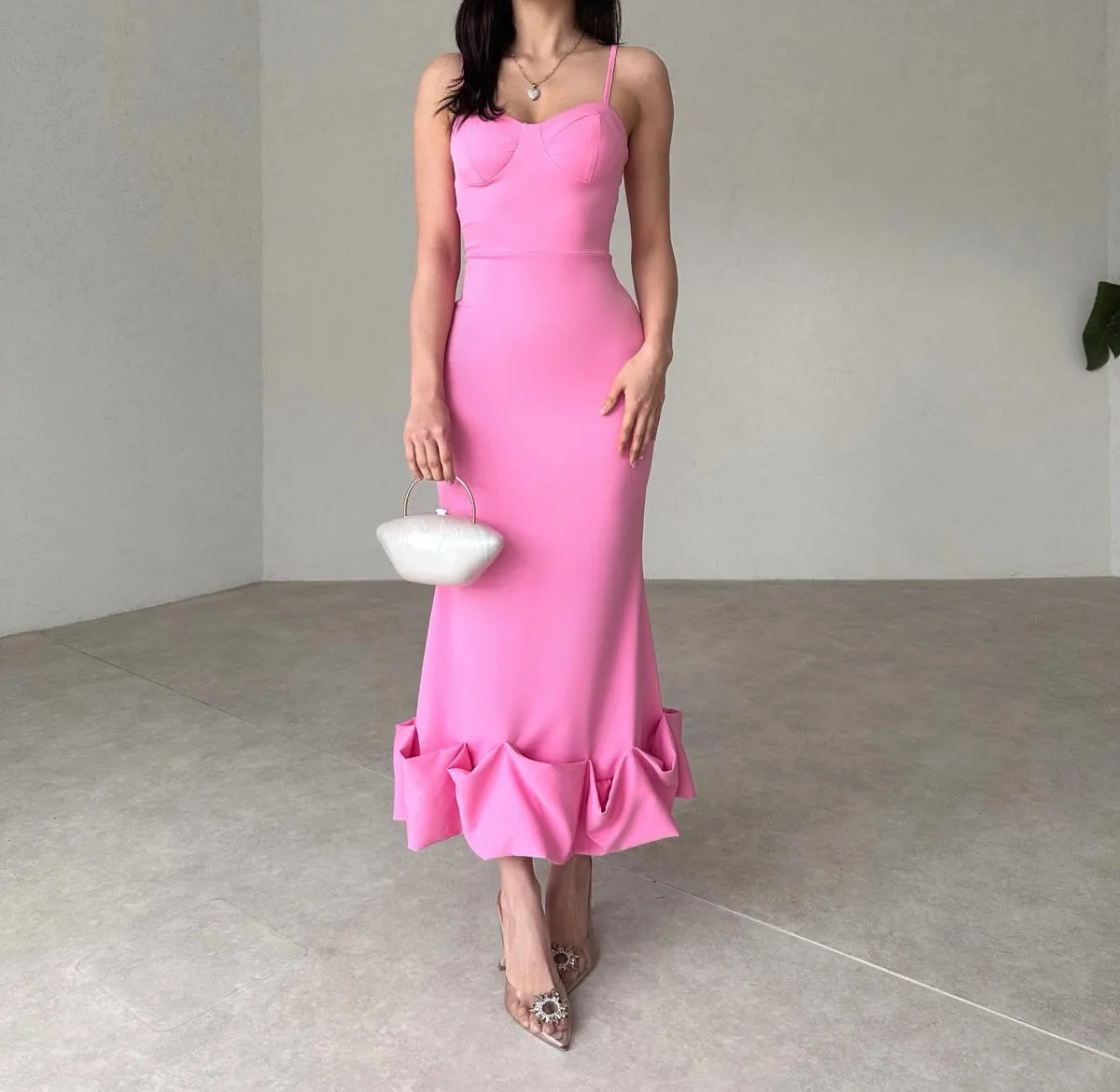 Wenkouban-Christmas Thanksgiving Gift New Year's Eve Dress party look inspos back to school dress  Dominic Shirred Midi Length Dress