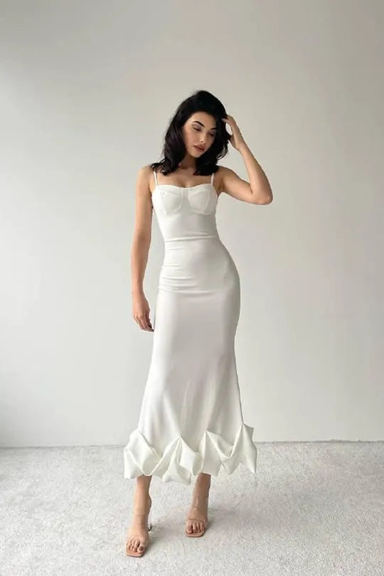 Wenkouban-Christmas Thanksgiving Gift New Year's Eve Dress party look inspos back to school dress  Dominic Shirred Midi Length Dress