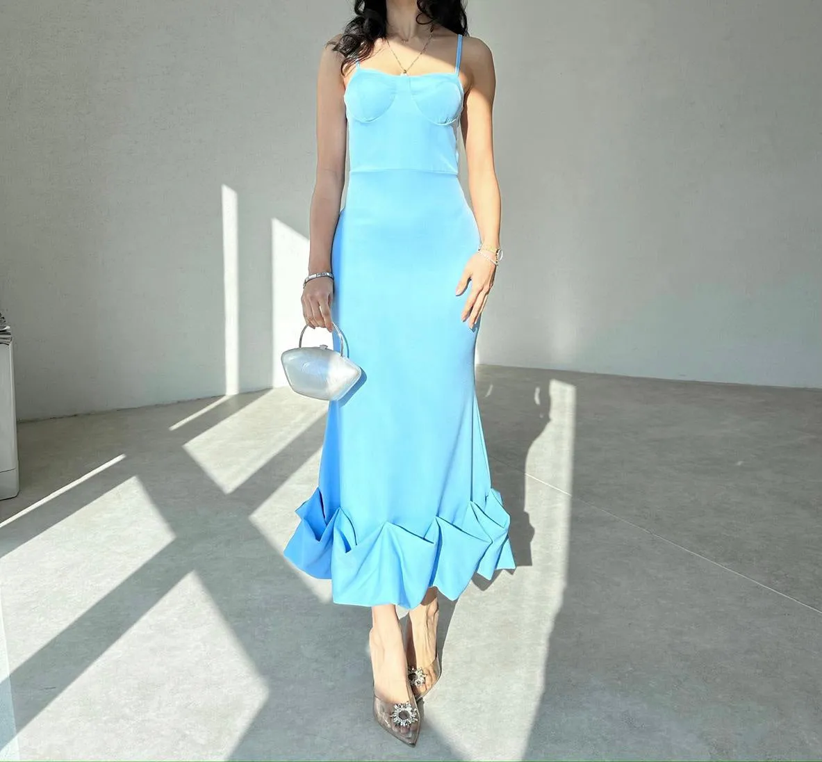 Wenkouban-Christmas Thanksgiving Gift New Year's Eve Dress party look inspos back to school dress  Dominic Shirred Midi Length Dress