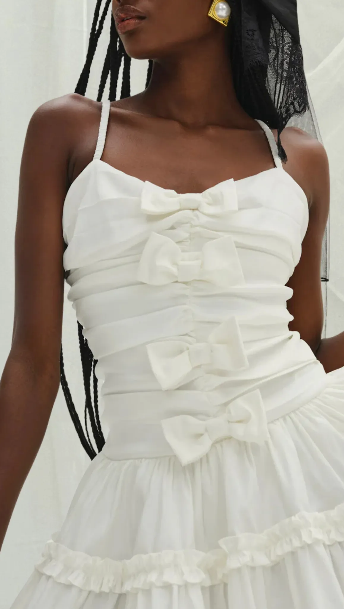 Whipped Cream Taffeta Mini Dress - White