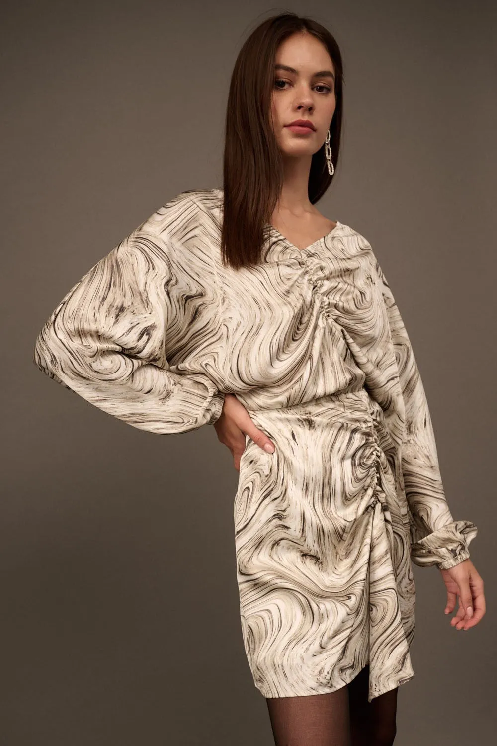 Whirlwind Allure Long Sleeve Mini Dress