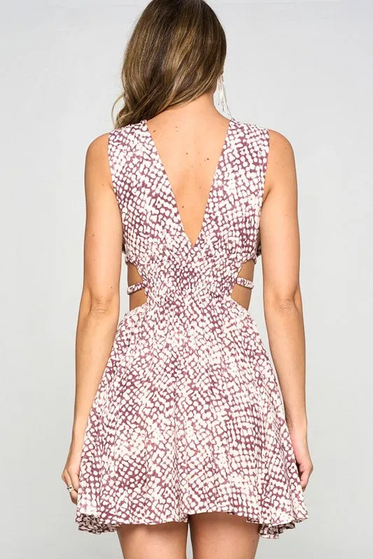 Wine Mini Dress