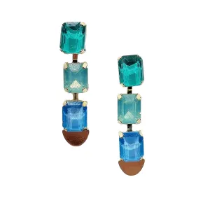 Zoda -  Adina Gem Earring - Green Blue